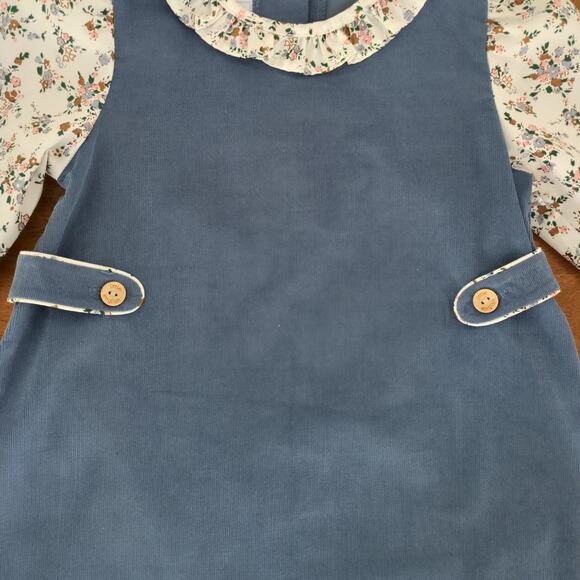 Little English Greenwich Jumper Set - Brownfield Floral girls size 5 NEW WT - Picture 2 of 7